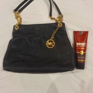 Michael Kors leather gold chain